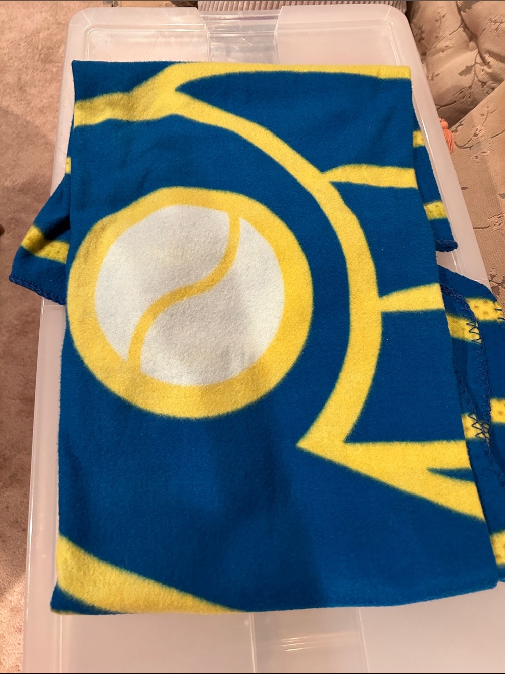Kids Blue & Yellow Tennis Graphic Top